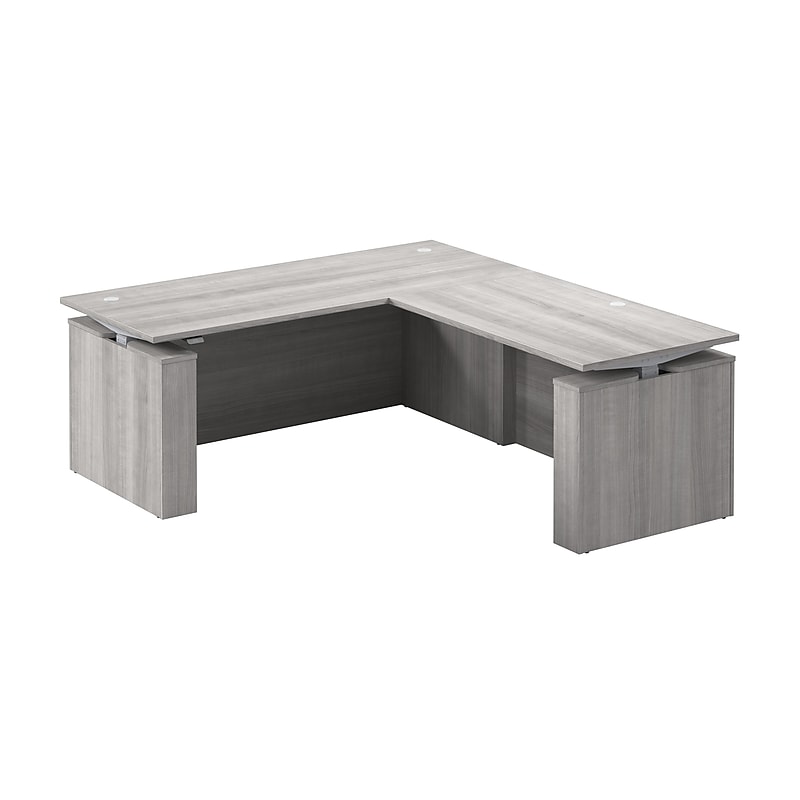 Bush Business Furniture Stratus 72"W Electric L-Shaped Adjustable Standing Desk, Platinum Gray (SUT014PG) image 1