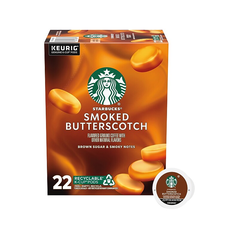 Starbucks Smoked Butterscotch Coffee Keurig® K-Cup® Pods, Light Roast, 22/Box (12560913) image 1
