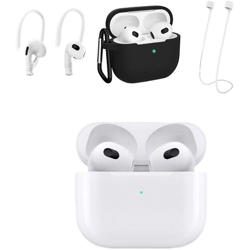 Apple AirPods Wireless Earbuds with Lightning Charging Case and Carrying Case, Bluetooth, White (MPNY3BLK) image 1