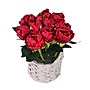 National Tree Company 10" Red Peony Flower Bouquet in White Basket (MT81-06126GRD-1)~#|#~EE424B62-30D6-4710-9DC3CC97B0612D12_sc7