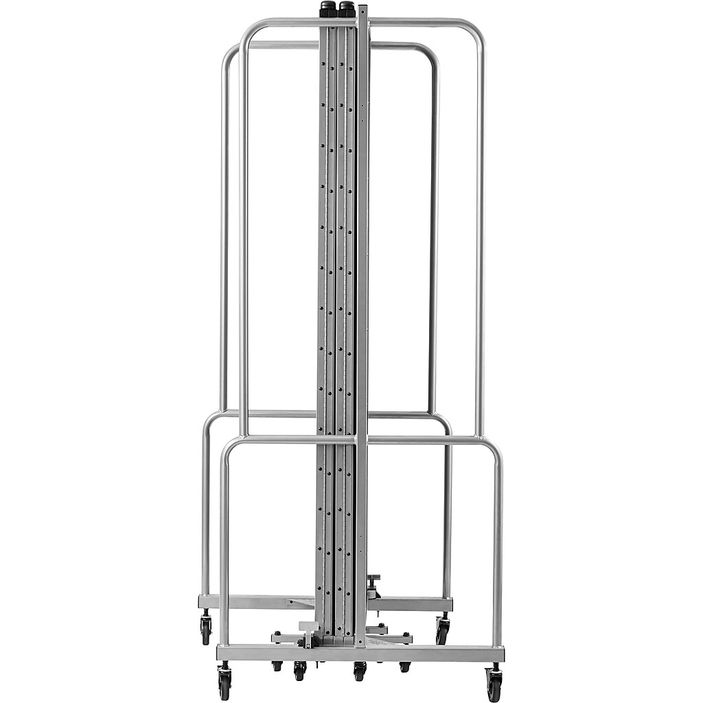 Tall five-panel folding room divider with wheels