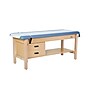 Aristo Wood H-Brace Physician Exam Table with Shelf, 2 Drawer Cabinet, Paper Cutter, Holder, 500lbs. Capacity, Blue~#|#~EE44BF2A-6C3B-44F1-89D810B81A7E2F3A_sc7