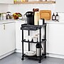 Mind Reader 3-Tier Bar Cart Plastic Rolling Utility Cart, Black (CARTCOFF-BLK)~#|#~EE461D14-8FA4-45B4-B044EEBF5DBDC1C7_sc7
