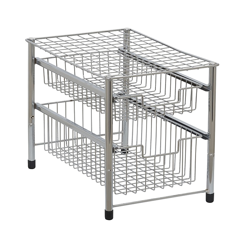 Household Essentials Metal Organizers, Silver (1239-1) image 1