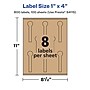 Avery Laser/Inkjet Decorative Edge Multipurpose Labels, 1" x 4", Kraft Brown, 800 Labels/Box ( 94115)~#|#~EE4A6200-8E94-4606-81410E78E88DE5ED_sc7