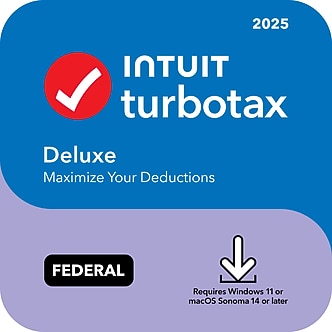 TURBOTAX DELUXE Recommended if you own a home, have charitable donations, high medical expenses, or only need to file a Federal Tax Return Shop now