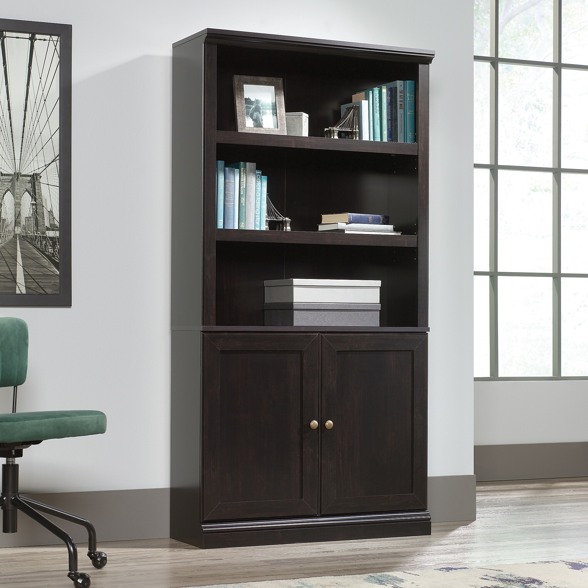Sauder Select 70″H 5-Shelf Bookcase, Estate Black (426412) Sansujyuku sansujyuku.com