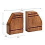 Mind Reader Wood Rustic Bookends, 4.75"H, Brown (WOODEND2-BRN)~#|#~EE50324C-6BF3-497F-8CD5767BB4CB2D7F_sc7