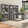 Bush Furniture Cabot 60"W L Shaped Computer Desk with Hutch and 5 Shelf Bookcase, Modern Gray (CAB011MG)~#|#~EE533F47-B044-4A6E-8D0421BC4A847D31_sc7