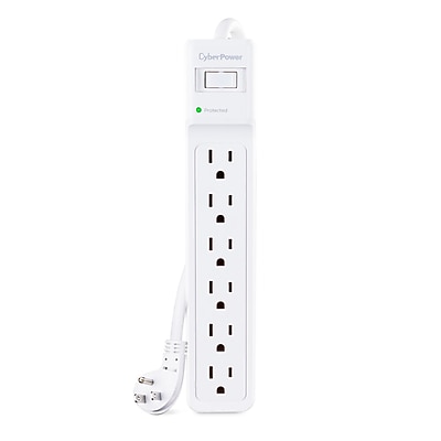 CyberPower B6032PK Essential 6-Outlet Surge Protector, 3 ft. Cord, 600J Surge Suppression, White, 2/Pack Sansujyuku sansujyuku.com