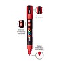 POSCA PC-5M Water Based Paint Marker, Medium Bullet Tip, Red, 3/Pack (UBCPC5MRED-3)~#|#~EE5A1B35-EAF8-4ED7-9EB5D601877CBCD1_sc7