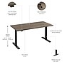 Bush Business Furniture Move 60 Series 60"W Electric Height Adjustable Standing Desk, Modern Hickory/Black (M6S6030MHBK)~#|#~EE5EB6B5-38FB-4C2D-A60098A1E1E79663_sc7