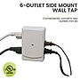 GoGreen Power Side Mount Wall Tap, 6 Outlet White (GG-16000TSM)~#|#~EE62D72E-681A-45C7-B10AB1F7AFE3C356_sc7