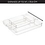 iDESIGN 6-Compartment Expandable Plastic Drawer Organizer, Clear, 2 Piece (29000M2)~#|#~EE671E27-3859-429C-A46C5B59DC730E70_sc7