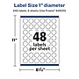 Avery Laser/Inkjet Round Multipurpose Labels, 1" Dia., White, 240 Labels/Pack (94500)~#|#~EE67D898-4858-4D49-9181A297CE1B0B03_sc7