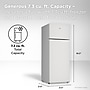 TCL Double Door Refrigerator with Freezer, 7.3 Cu. Ft., White (TRT07T4AW)~#|#~EE68E23F-C74E-4C52-95A6FA1F58B78746_sc7