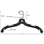 Nahanco 17" Plastic Middle Heavy Weight Top Hanger, Black, 100/Carton (2505BHMG)~#|#~EE735970-355B-45E8-A47C1F07E575B02A_sc7