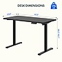 FlexiSpot ET155E 48"W Electric Rectangular Adjustable Standing Desk, Black (ET155B-4824B)~#|#~EE74312E-58DA-4CF2-840455CF77BA8A5D_sc7
