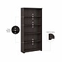 Bush Furniture Cabot 66" 5-Shelf Bookcase with Adjustable Shelves, Heather Gray (WC31766)~#|#~EE74A506-344C-423D-AA1C57D56FFE878C_sc7