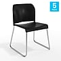 Flash Furniture Hercules Kenai Office Reception Stack Chairs, Black Plastic/Chrome Frame, 5/Pk (5RUT239ANBKCR)~#|#~EE780C08-A64B-41EE-A0532A0ED4725FA1_sc7