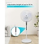 Black & Decker 18" Oscillating Pedestal Fan, 3-Speed, White (BFSR18"W)~#|#~EE792241-2C24-419F-BBFE3F7BD8A55FAF_sc7