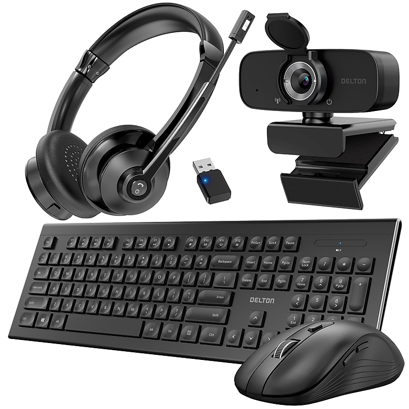 Delton Work Anywhere 30X Wireless Noise Canceling Bluetooth Stereo Computer Over-the-Ear Headset Kit (DBND4WLS30XREG) image 1