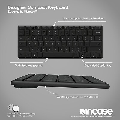 Incase Designer Compact Designed by Microsoft Wireless Keyboard - Thumbnail 2