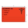 Tabbies "ALLERGIC TO:" Medical Labels, 2 1/2" x 4", Fluorescent Red, 100/Roll (TAB00488)~#|#~EE87538D-5AC4-416D-A99B7215A7A7F756_sc7