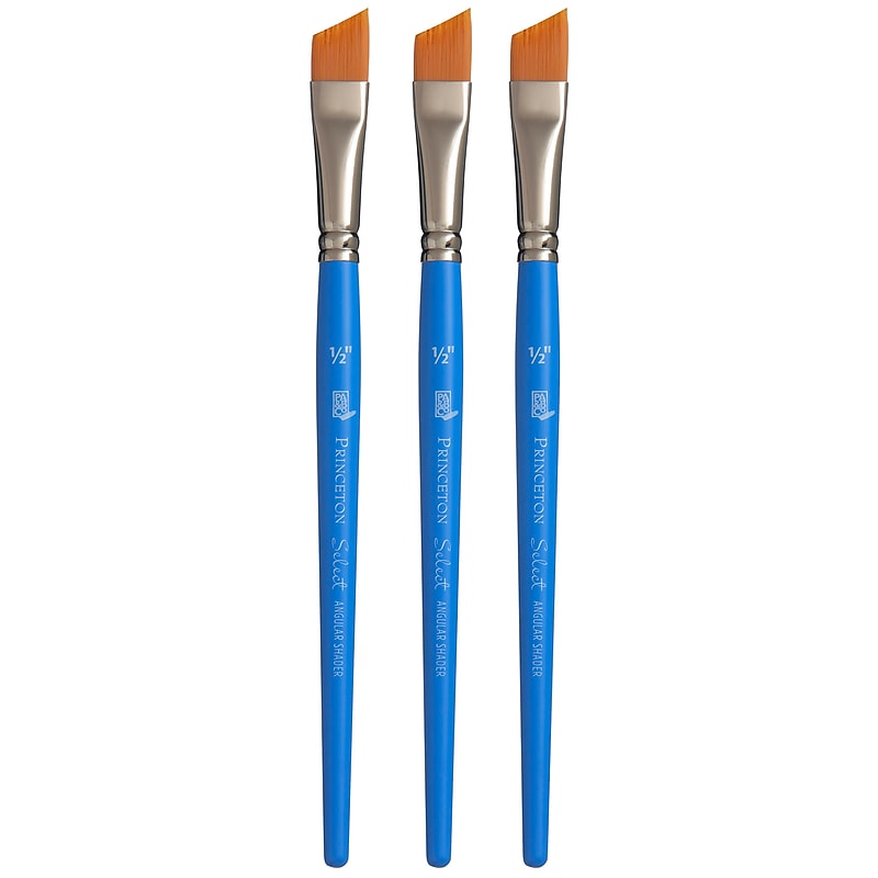 Princeton Select Artiste Mixed Media Synthetic Angle Shader Brush, 3/Pack (PBXP3750AS050-3) image 1