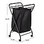 Household Essentials 1-Section Rolling Hamper, Canvas, Black (HE1114)~#|#~EE8E4452-B482-473A-9C208BB8036C7D72_sc7