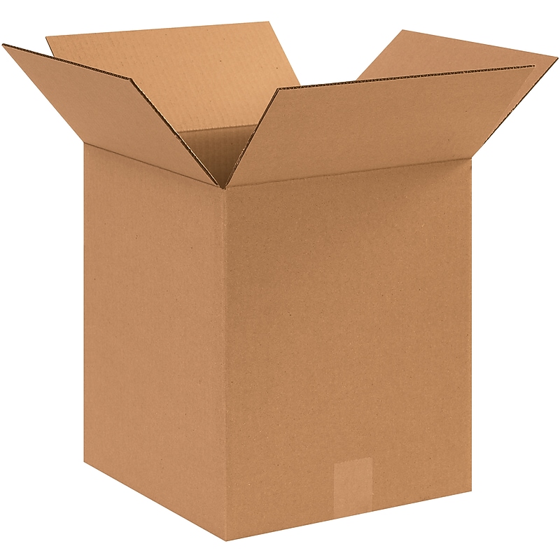 12" x 12" x 14" Shipping Boxes, 32 ECT, Kraft, 25/Bundle (BS121214) image 1