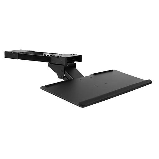 Mount-It! Under Desk Computer Keyboard and Mouse Tray, Black (MI