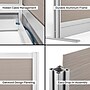 Luxor Oakwood 3-Panel Room Divider, 70"H x 70"W, Oak Grain (PPWL012)~#|#~EE933F43-AC65-4B43-B8D3214D9F80E3EB_sc7