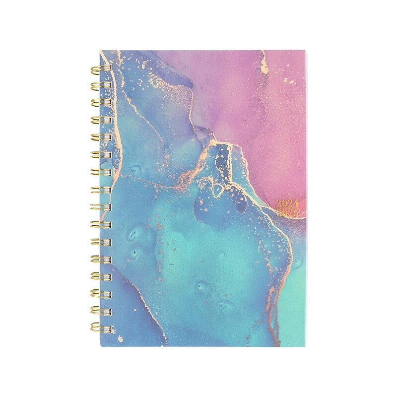 2024-2025 Cambridge Chromatic 5.5" x 8.5" Academic Weekly & Monthly Planner, Poly Cover, Multicolor (1715-200A-25) image 1
