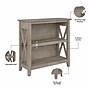 Bush Furniture Key West 30"H 2-Shelf Bookcase with Adjustable Shelf, Washed Gray (KWB124WG-03)~#|#~EE97C580-8C85-4B02-8FBC492426D6C5F2_sc7