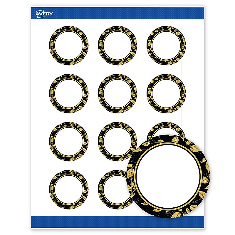 Avery Round Laser/Inkjet Multipurpose Labels, 2", White, 120/Pack (19479370839) image 1