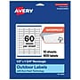 Avery Waterproof Rectangle Laser Multipurpose Labels, 0.5" x 1.75", White, 600/Pack (19479399208)~#|#~EEA77508-CDF4-4AB7-85E045E3DA5E6111_sc7