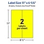 Avery Laser/Inkjet Rectangle Multipurpose Labels, 11" x 4.25", Neon Yellow, 20/Pack (94266)~#|#~EEA81F74-B440-4DB0-B1BA90366DC1C046_sc7