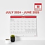 2024-2025 Staples 15" x 12" Academic Monthly Wall Calendar, Red/White  (ST54278-23)~#|#~EEAC6DF0-DC8F-4803-8AE52E99C6D678B3_sc7