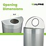 Alpine Industries Stainless Steel Trash Can, 15 Gallon, Silver (ALP438-12HR-SS)~#|#~EEAE0175-6EFD-40CF-992984E9CB1CE20B_sc7