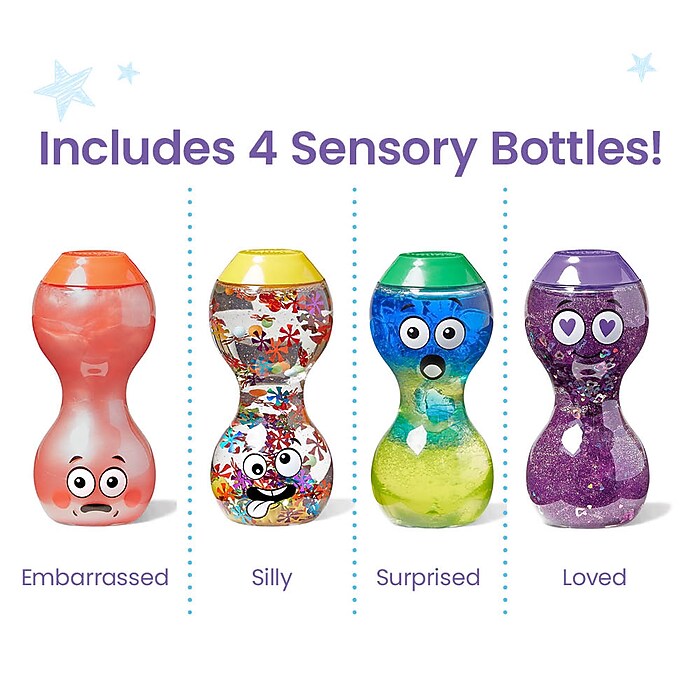 hand2mind Express Your Feelings Sensory Bottles, Assorted Colors