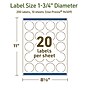 Avery Dissolvable Circle Multipurpose Labels, 1.75" Dia., Off-white, 200/Pack (94509)~#|#~EEC16CC8-319D-4C79-B2B1BE5E32DB1922_sc7