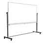 Luxor Double Sided Magnetic Painted Steel Mobile Dry Erase Whiteboard, 90"W x 40"H (DEMW003)~#|#~EEC206C8-91E8-4694-8E6B3FFC174DEECE_sc7