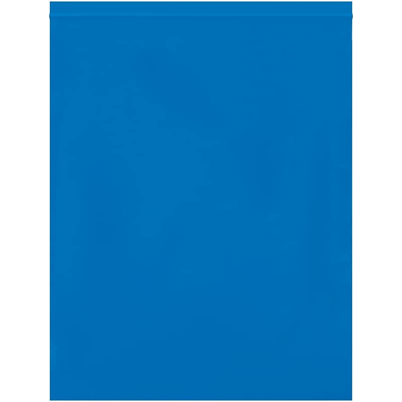12" x 15" Reclosable Poly Bags, 2 Mil, Blue, 1000/Carton (PB3670BL) image 1