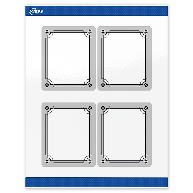 Avery Rectangle Multipurpose Labels, 4" x 3-1/3", White, 40/Pack (19479370599) image 1