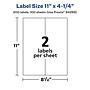 Avery Laser/Inkjet Multipurpose Labels, White, 2 Labels/Sheet, 100 Sheets/Pack (94266-WMF100)~#|#~EECD2B35-F3B1-46CC-A41CA8D8E3A8AA65_sc7