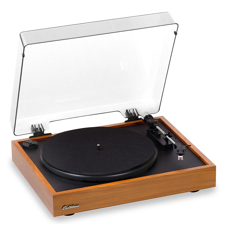 Electrohome Montrose Belt‑Drive Turntable with Audio‑Technica Stylus & Built‑In Preamp, Auto‑Stop (RR35) image 1