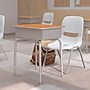 Flash Furniture Billie 24"W Student Desk with Open Front Metal Book Box, Walnut/Silver (FDDESKGYWAL)~#|#~EED23EB3-CF8C-4692-BD1268C5979B7EAE_sc7