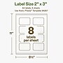 Avery Hemp Rectangle Scalloped Laser/Inkjet Multipurpose Labels, 2" x 3", Off-White (64/Pack)~#|#~EEDEF0B3-BCBB-435D-A076348CC7E6F3C6_sc7