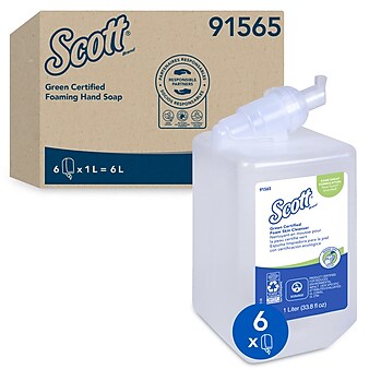 Scott Foaming Soap, 33.8 Fl. Oz., 6/Carton (91565)